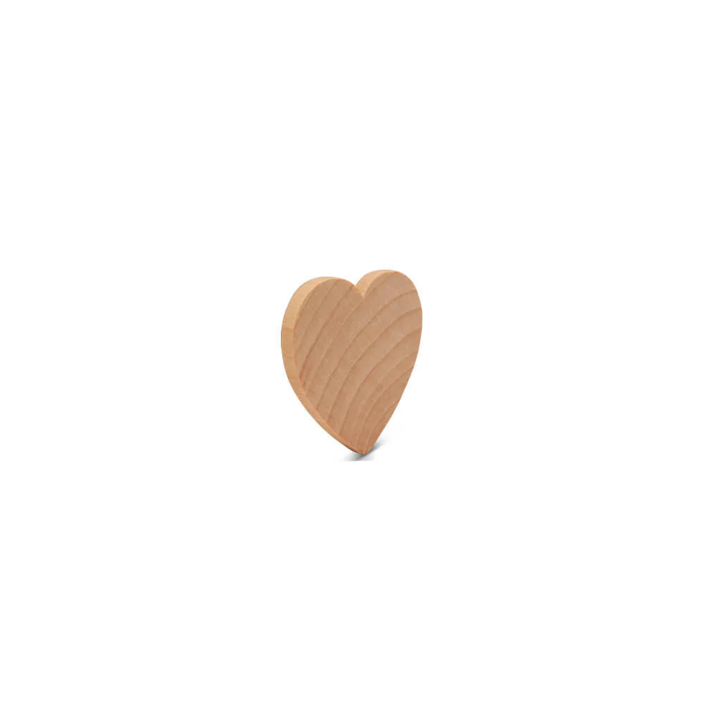1-1/2" Wood Heart Cutout, 1/4" thick - Image 4