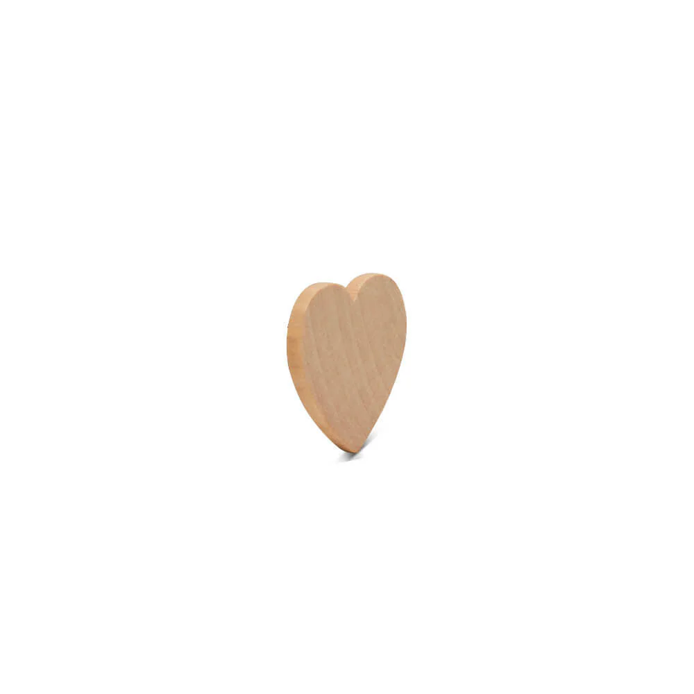 1-1/2" Wood Heart Cutout, 1/8" Thick - Image 3