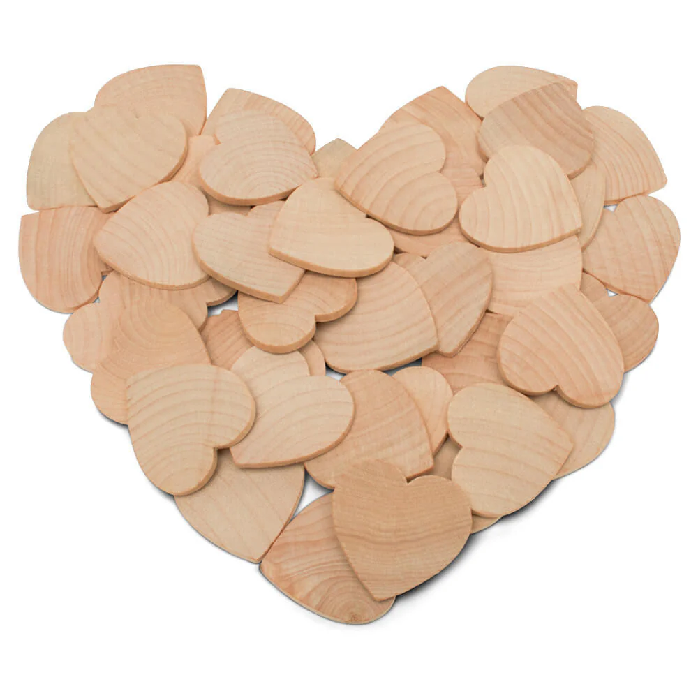 1-1/2" Wood Heart Cutout, 1/8" Thick - Image 5