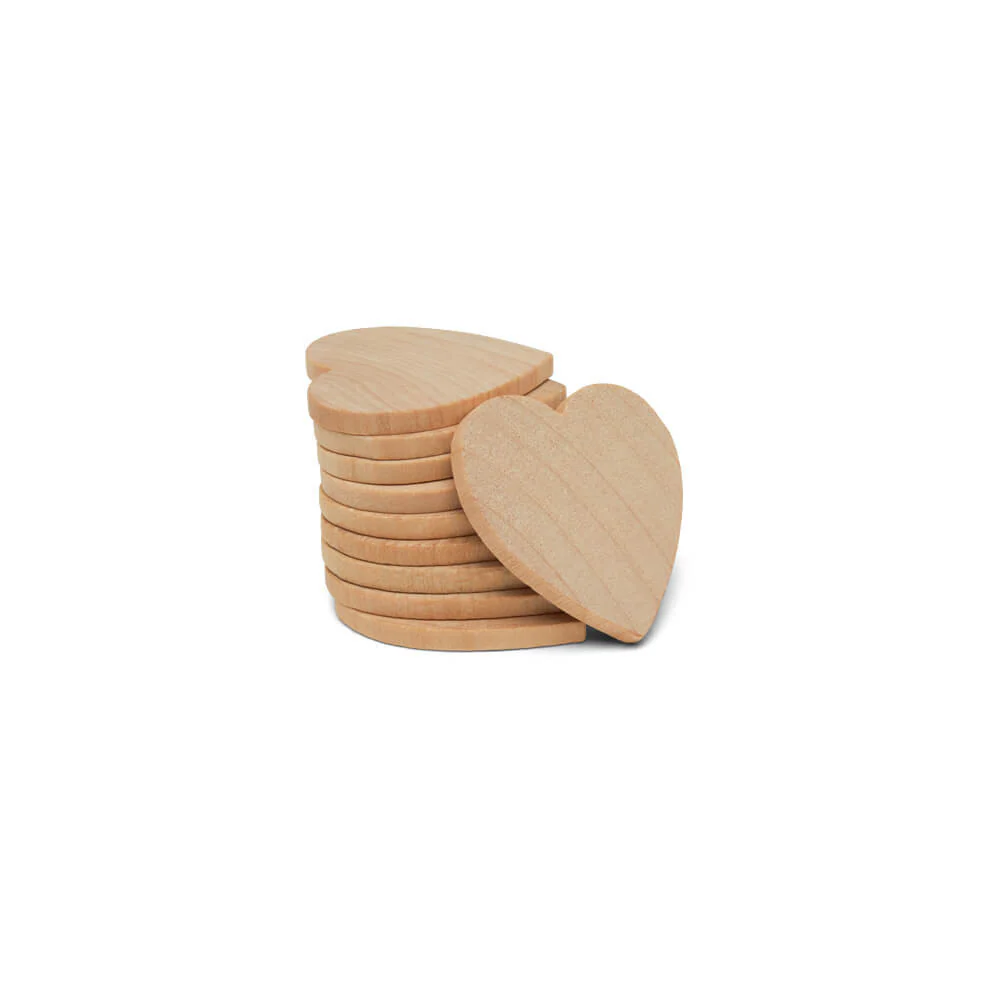 1-1/2" Wood Heart Cutout, 1/8" Thick - Image 6