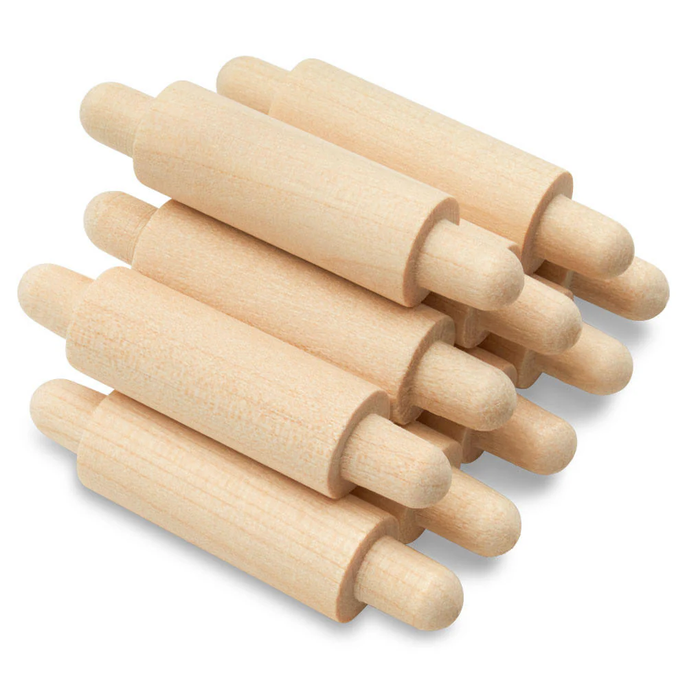 1-1/2'" Wood Miniature Rolling Pin - Image 4