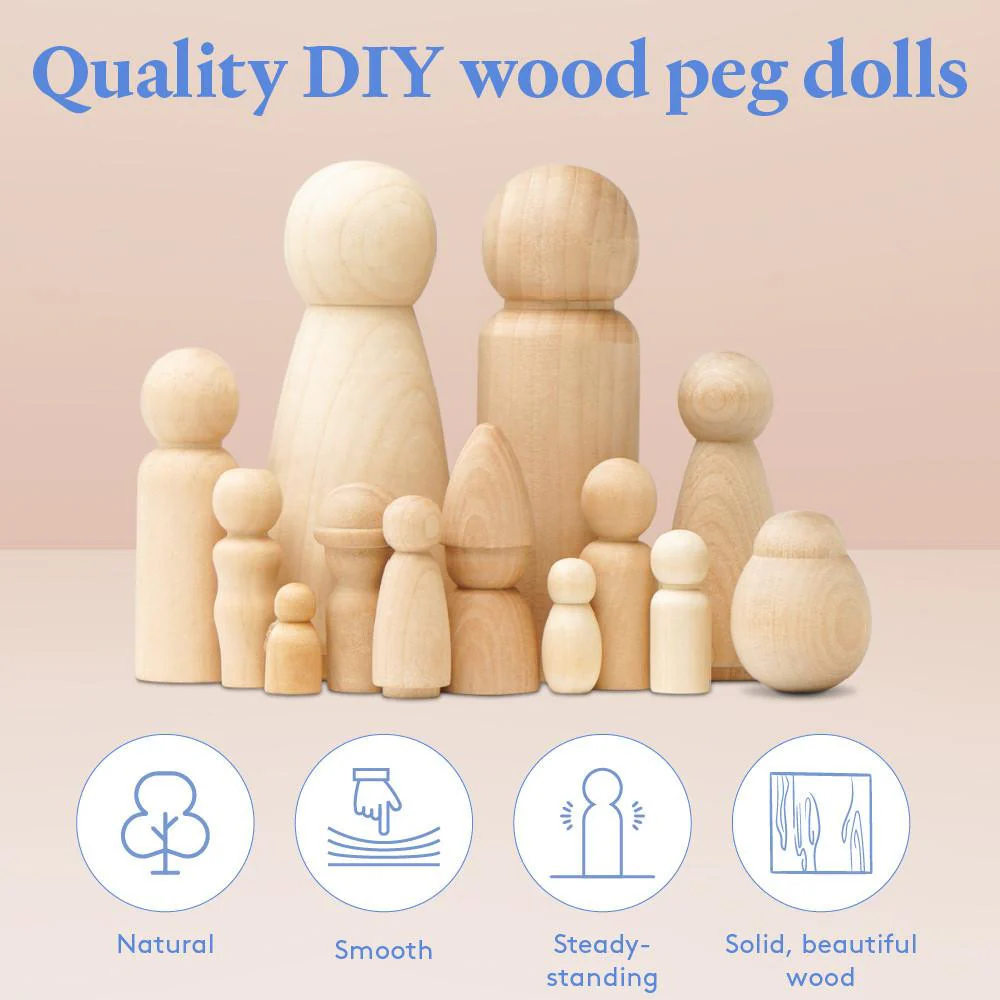 1-1/8" Baby Peg Dolls - Image 5