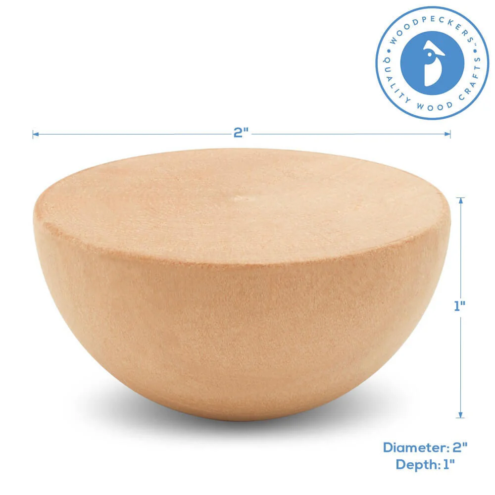 2" Split Wood Ball - Image 5