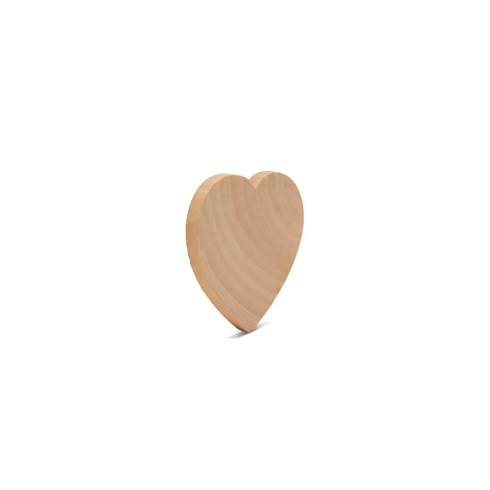 2" Wood Heart Cutout, 3/16" Thick - Image 3