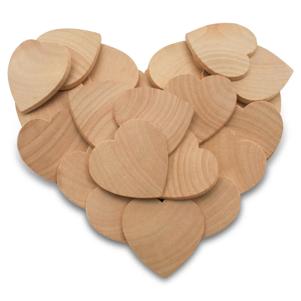 2" Wood Heart Cutout, 3/16" Thick - Image 5