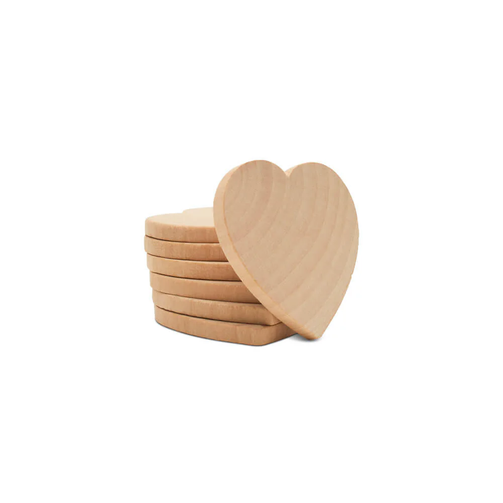 2" Wood Heart Cutout, 3/16" Thick - Image 6
