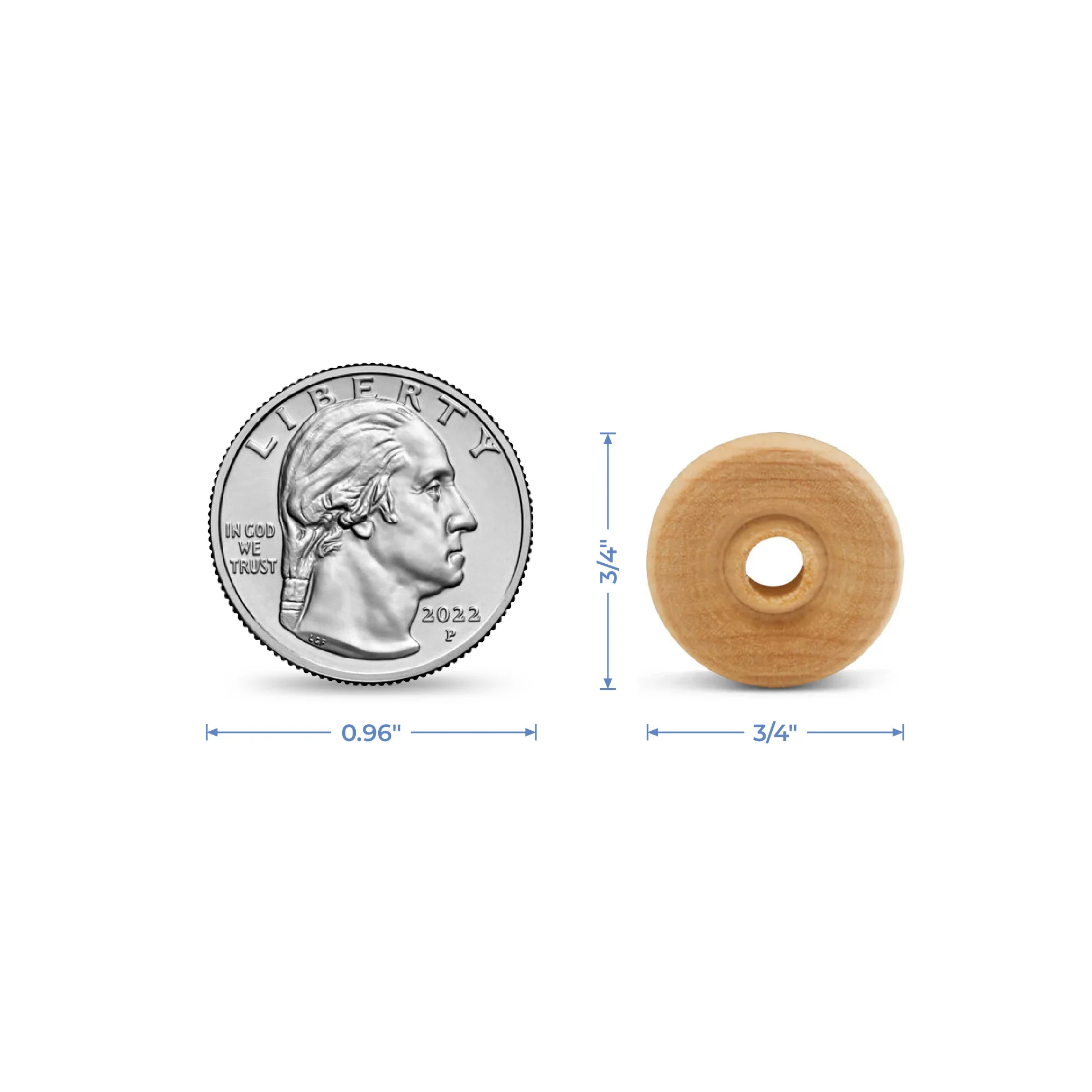 3/4" Classic Wheel, 3/16" Hole - Image 5