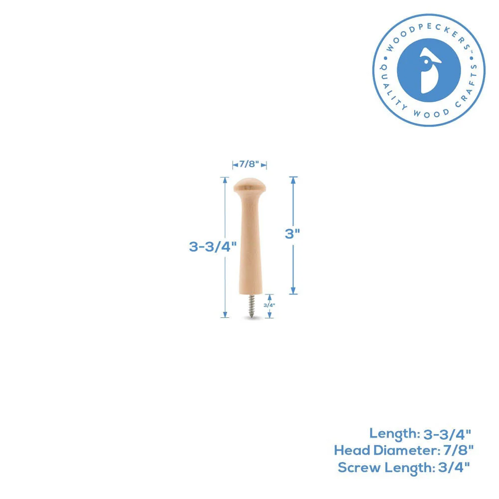 3-3/4" Shaker Peg with #8 Regular Screw - Image 4