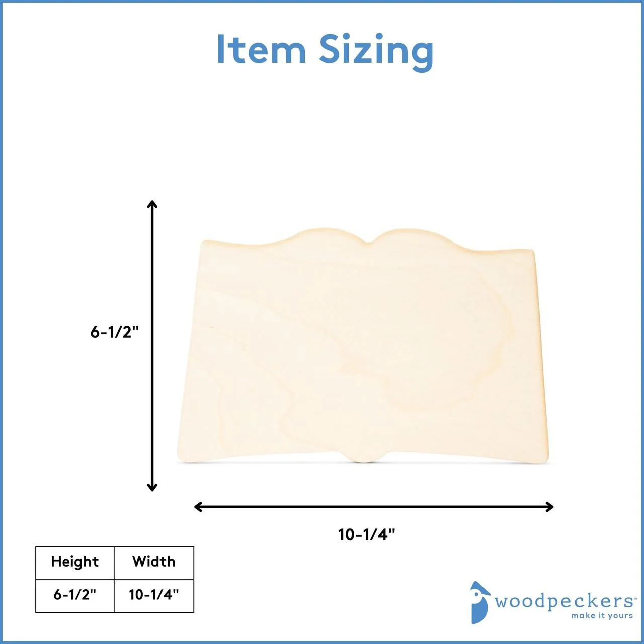 6-1/2" Open Book Wood Cutout - Image 4