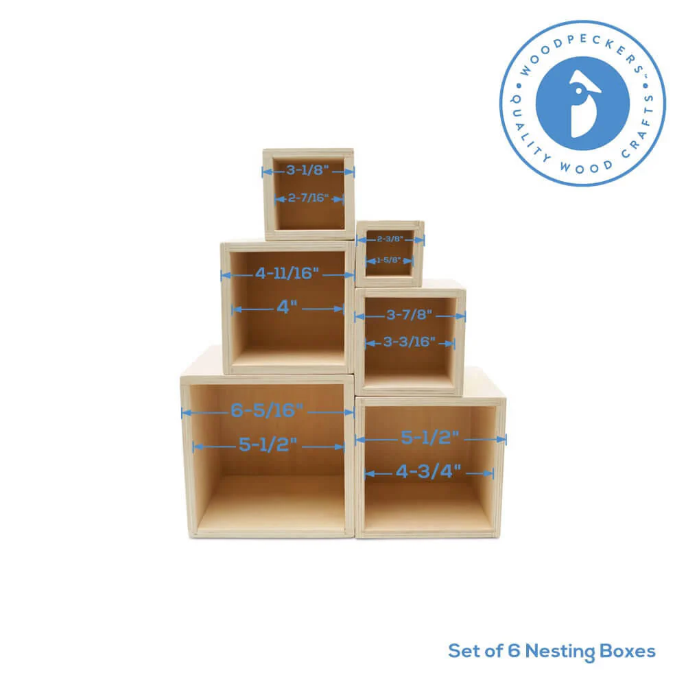 Nested Stacking Boxes, Set of 6 - Image 3