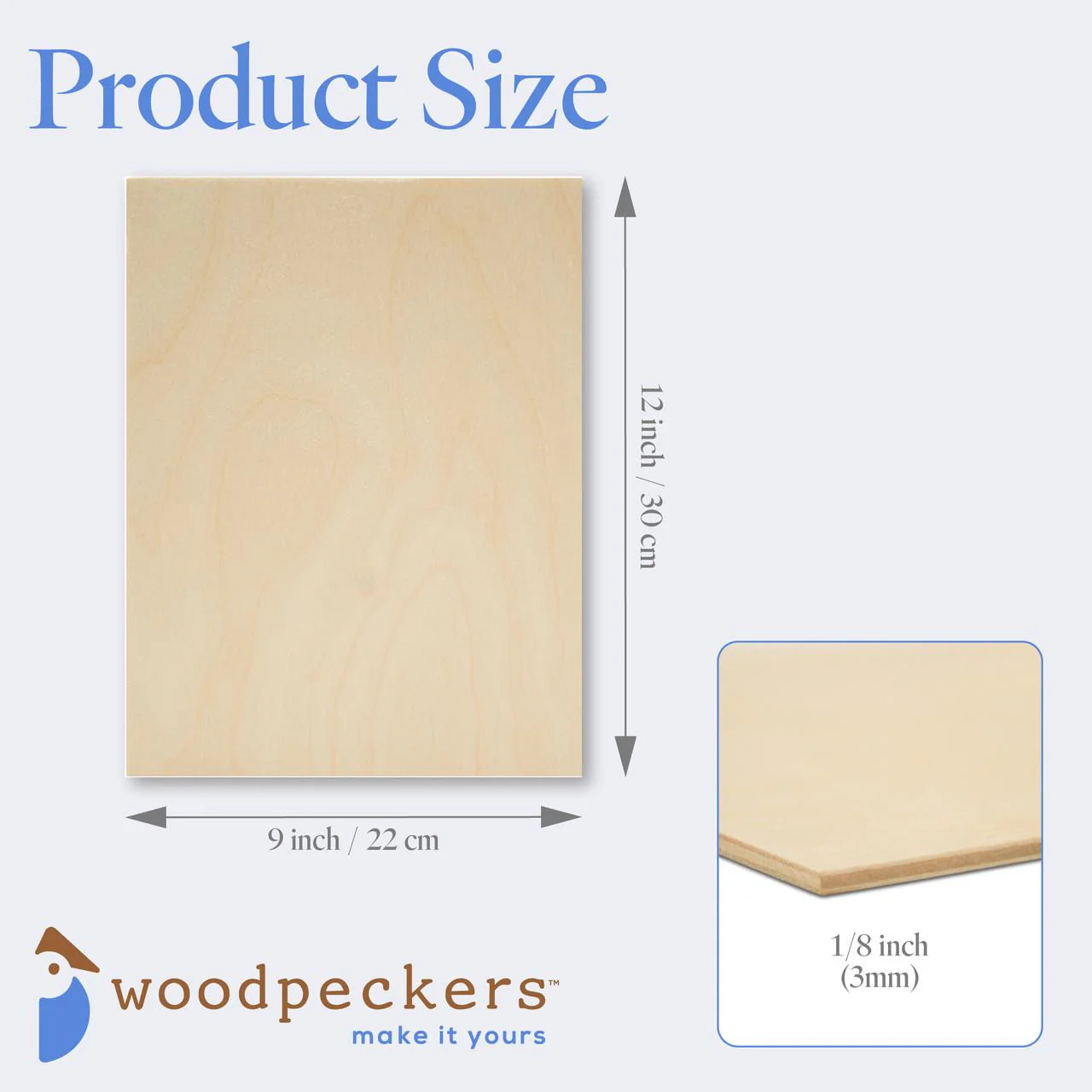 Rectangle Cutout, 9" x 12", 1/8" Thick - Image 3