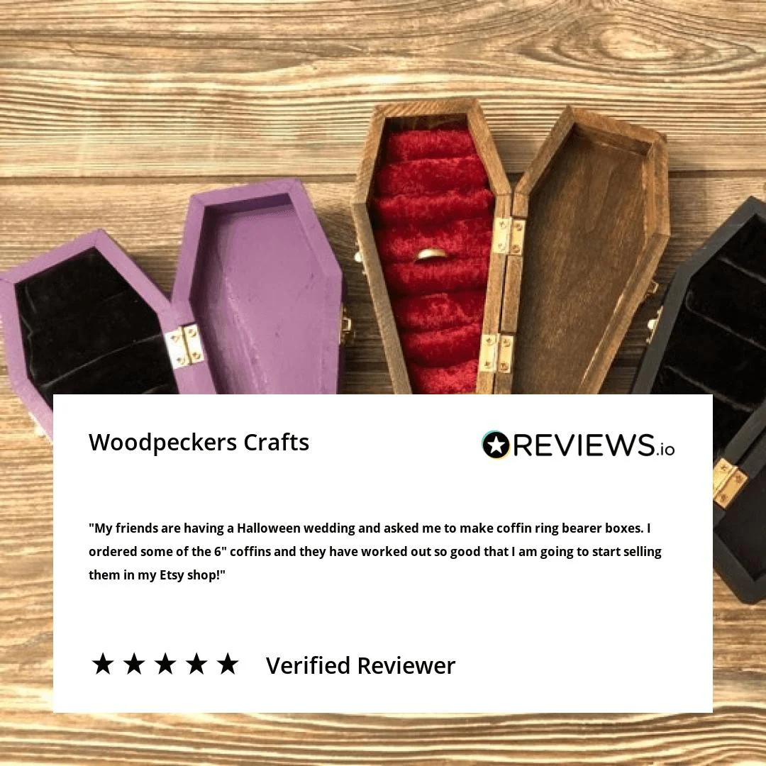 Unfinished Wooden Coffins, 6" - Image 5