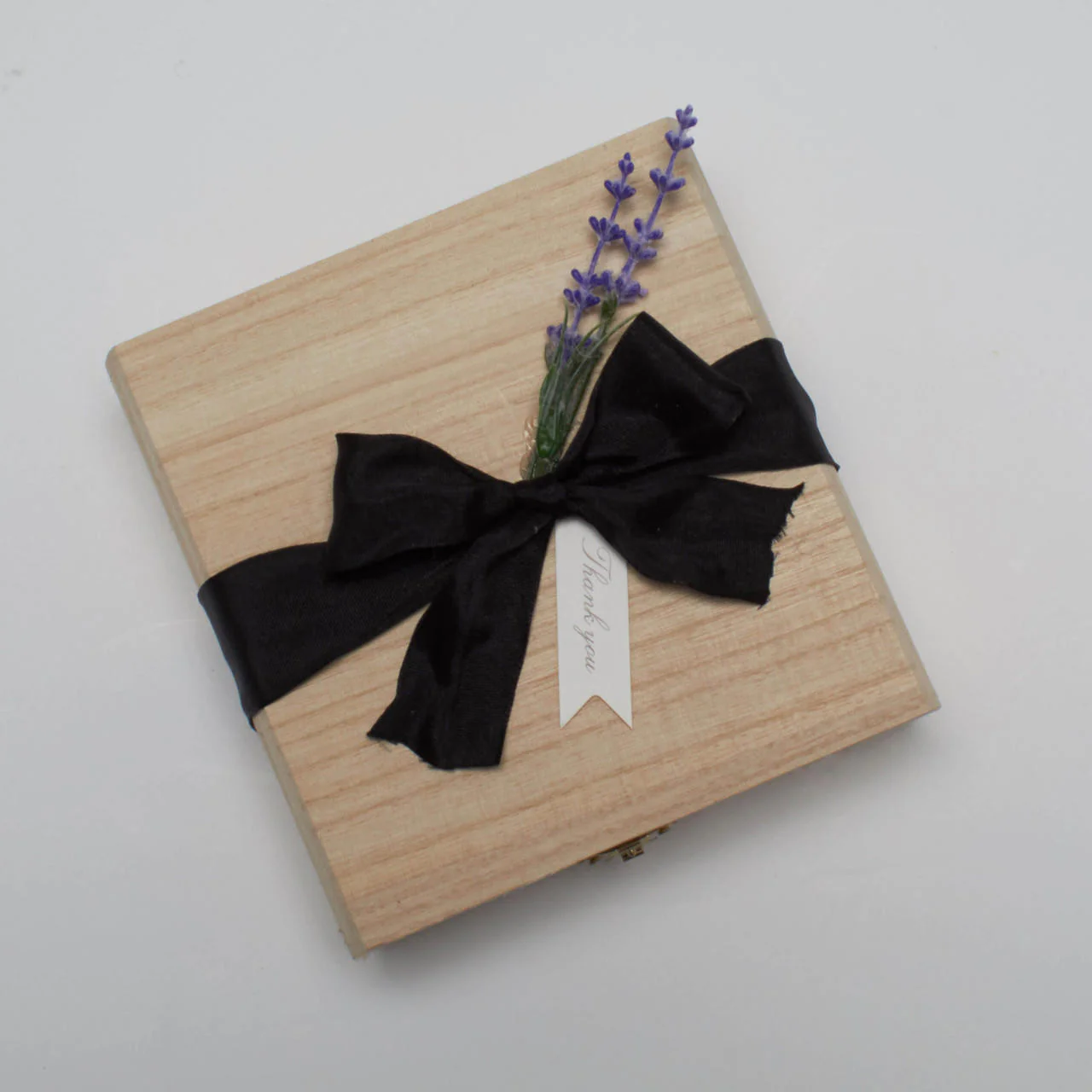 Unfinished Wooden Hinged Box, 7" x 7" - Image 3