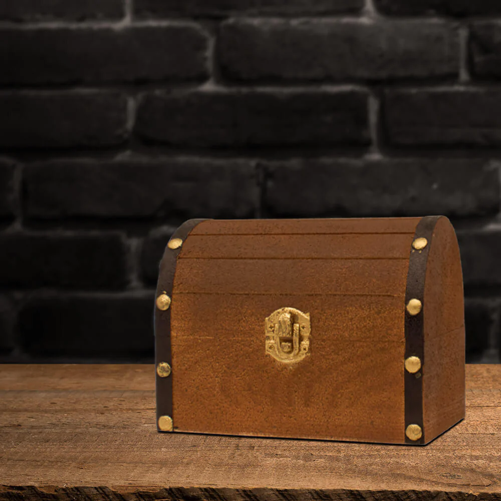 Unfinished Wooden Treasure Chest, 6" x 4.5" - Image 3
