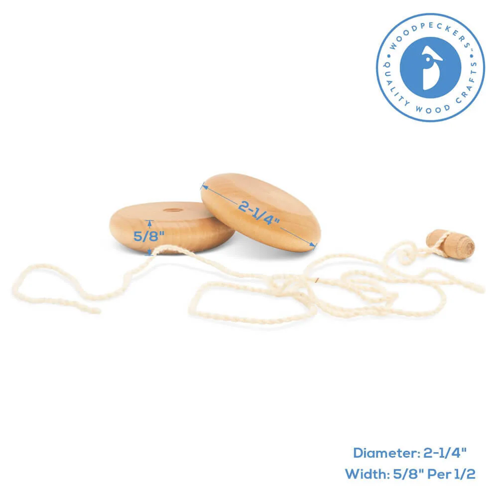 Unfinished Wooden Yo Yo - Image 3