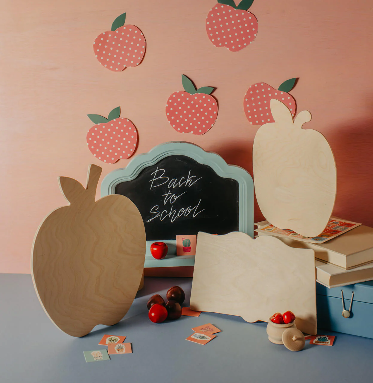 Wood Apple Cutout Large 8" x 9", 1/8" Thick - Image 3