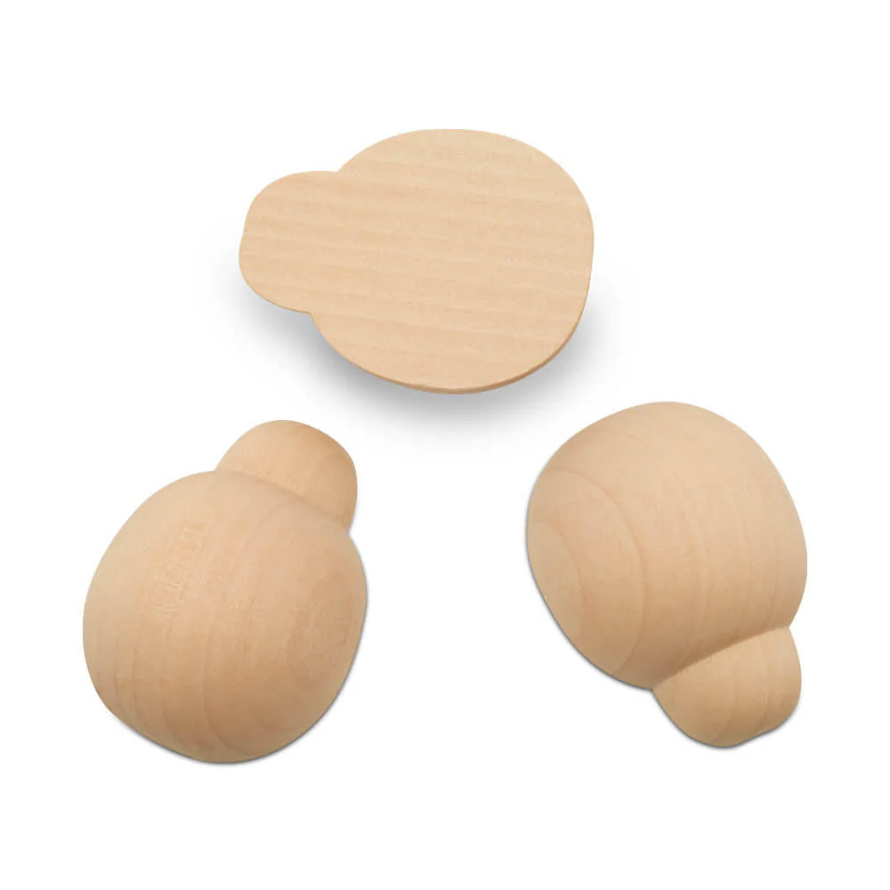 Wood Ladybug Half, Flat Bottom, 1-7/8" - Image 3