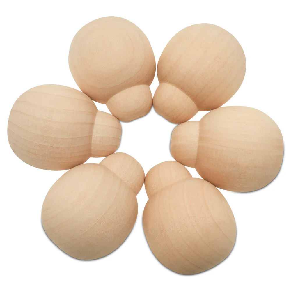 Wood Ladybug Half, Flat Bottom, 1-7/8" - Image 4