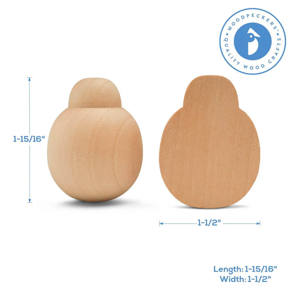 Wood Ladybug Half, Flat Bottom, 1-7/8" - Image 5